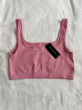 Aritzia GOLDEN Pink Cropped Tank Top Large NWT